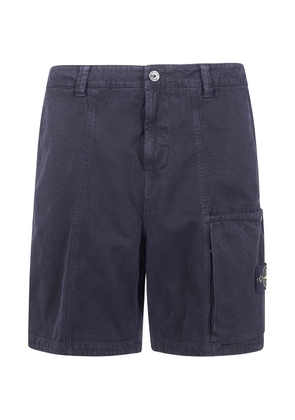 Stone Island cargo-pocket cotton shorts - Blue