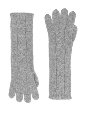 Gran Sasso cable-knit gloves - Grey