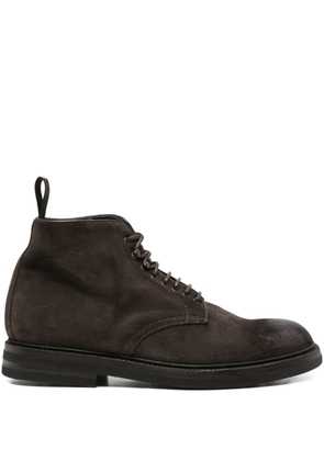 Green George lace-up suede boots - Brown