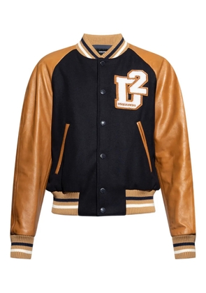 DSQUARED2 wool-blend bomber jacket - Brown