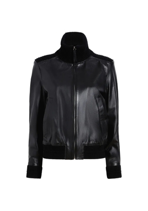 Proenza Schouler White Label Elenora ribbed-collar jacket - Black