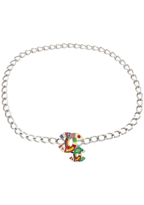 CHANEL Pre-Owned 2003 CC flag chain belt - Silver