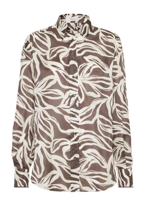 Brunello Cucinelli silk shirt - Brown