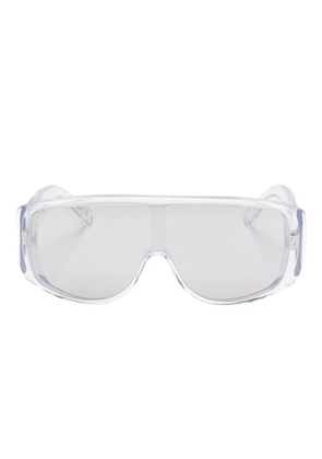 MM6 Maison Margiela shield rectangle sunglasses - White