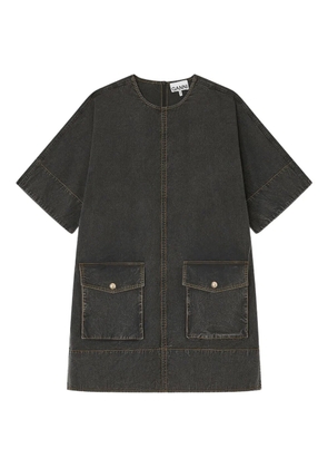 GANNI pocket-detail dress - Black