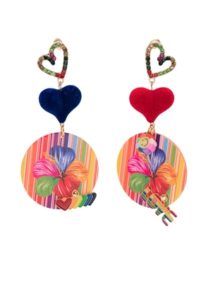 Amir Slama Bijoux floral-print drop earrings - Multicolour
