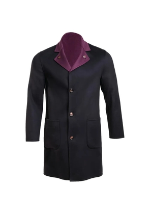 Kiton reversible cashmere overcoat - Blue