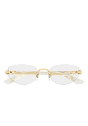 Cartier Eyewear geometric-frame glasses - Gold