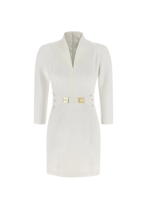 Elisabetta Franchi logo-appliqué mini dress - White