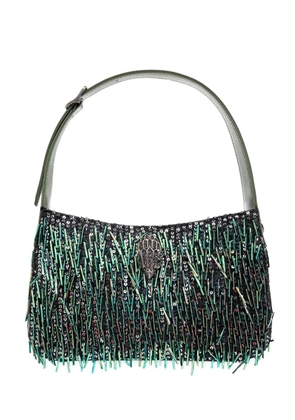 Kurt Geiger London Bond sequin-embellished fringe shoulder bag - Green