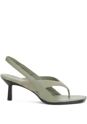 3.1 Phillip Lim 60mm slingback square-toe sandals - Green