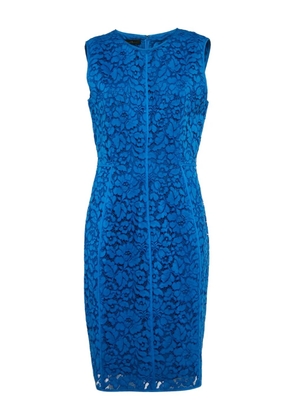 Carolina Herrera Vintage floral-lace midi dress - Blue