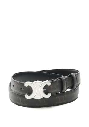Celine Pre-Owned 20s Triomphe-buckle leather belt - Black
