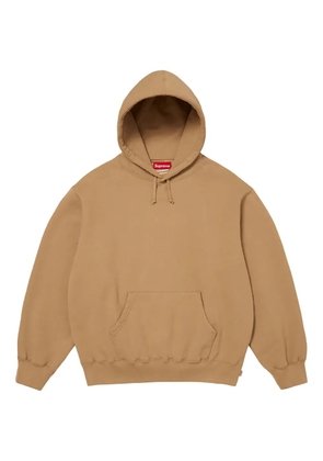 Supreme logo appliqué hoodie - Brown