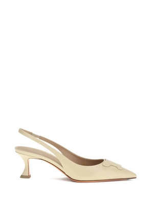 Santoni almond toe taylor pumps - Neutrals