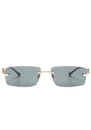 Cartier Eyewear Panther rectangle-frame sunglasses - Gold