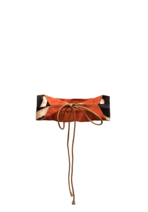 Gianfranco Ferré Pre-Owned 2000s sequinned self-tie waist belt - Neutrals