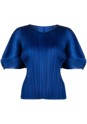 Pleats Please Issey Miyake Monthly Colors August plissé blouse - Blue