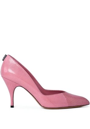 Miu Miu 85mm pointed-toe textured heels - Pink