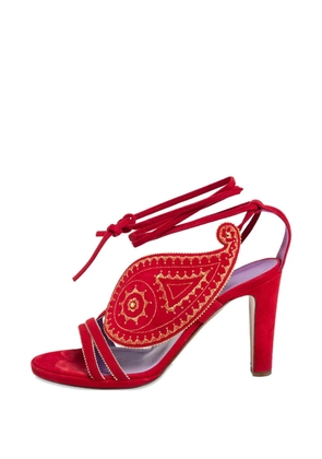 Hermès Pre-Owned paisley-embroidered sandals