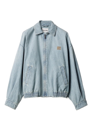 Miu Miu stonewashed denim jacket - Blue
