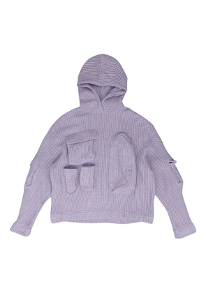 Who Decides War multi-pocket hoodie - Purple