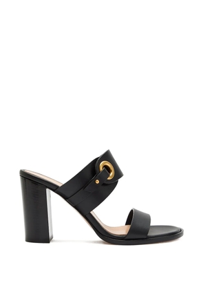 Gianvito Rossi block-heel leather sandals - Black