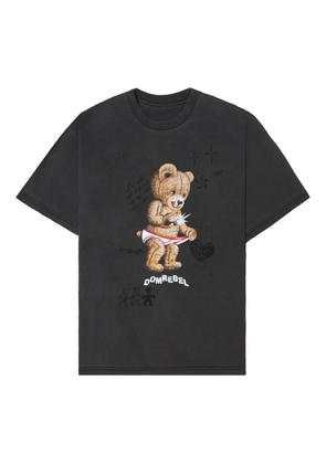 DOMREBEL Snap Sketch bear-print T-shirt - Black
