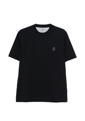 Brunello Cucinelli crew-neck logo T-shirt - Black
