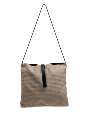 Christian Dior Pre-Owned Oblique-canvas mesh-panel shoulder bag - Neutrals