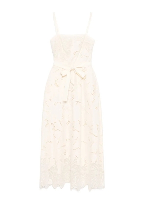 Elie Saab embroidered long dress - Neutrals