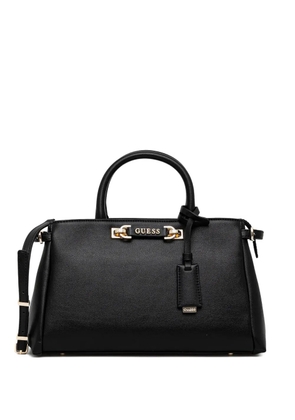GUESS USA logo-plaque satchel bag - Black