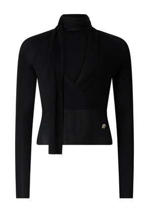 Roberto Cavalli wrap-over sweater - Black