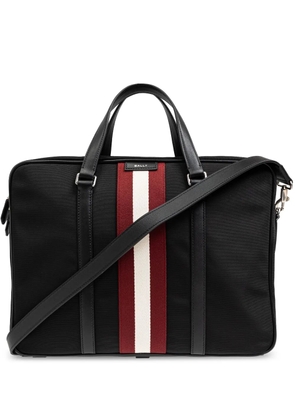 Bally stripe-detail laptop bag - Black