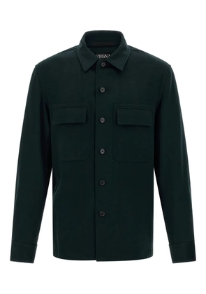 Zegna chest-pocket button shirt - Green