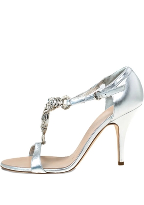 Giuseppe Zanotti Vintage 100mm embellished heeled sandals - Silver