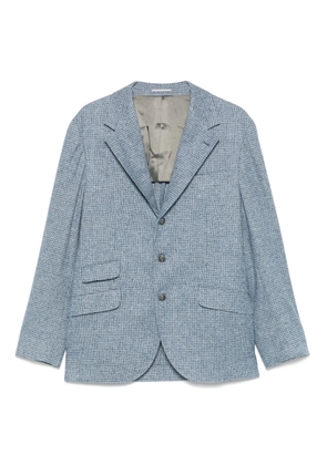 Brunello Cucinelli checked blazer - Blue