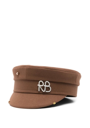 Ruslan Baginskiy logo-appliqué bakerboy hat - Brown
