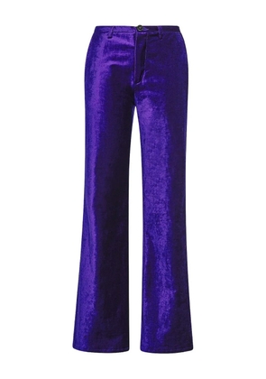 Forte Forte velvet-texture flared trousers - Purple