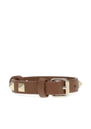 Valentino Garavani Rockstud leather bracelet - Brown