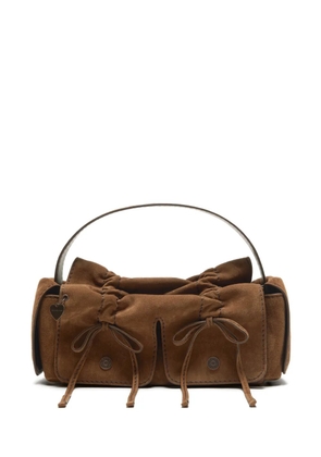 Acne Studios drawstring-detail leather shoulder bag - Brown