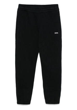 Zegna rubberised-logo track pants - Black