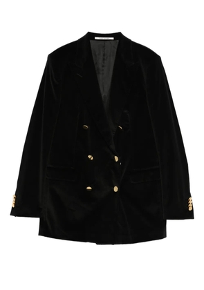 Tagliatore double-breasted velvet blazer - Black