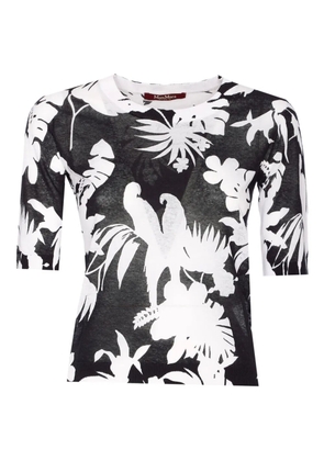 Max Mara printed crew-neck top - Black