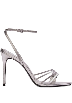 BLACK SUEDE STUDIO Ella metallic multi-strap sandals - Silver