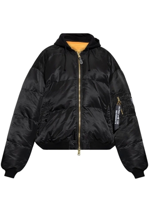VETEMENTS quilted hooded bomber jacket - Black