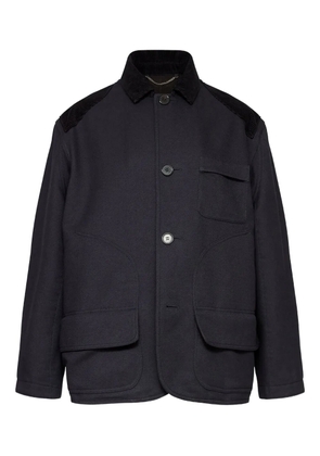 Maison Margiela corduroy-collar overshirt - Blue