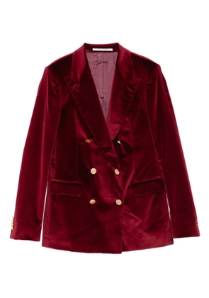 Tagliatore velvet double-breasted jacket - Red