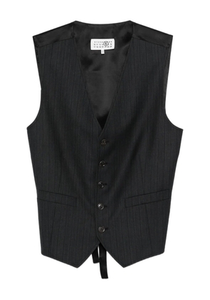 MM6 Maison Margiela pinstriped button vest - Grey