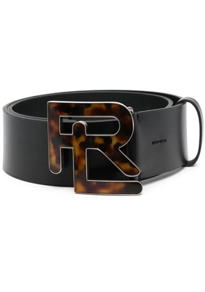 Ralph Lauren Collection logo-buckle leather belt - Black